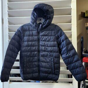 H&M Kids black puffer jacket- size 8/9Y